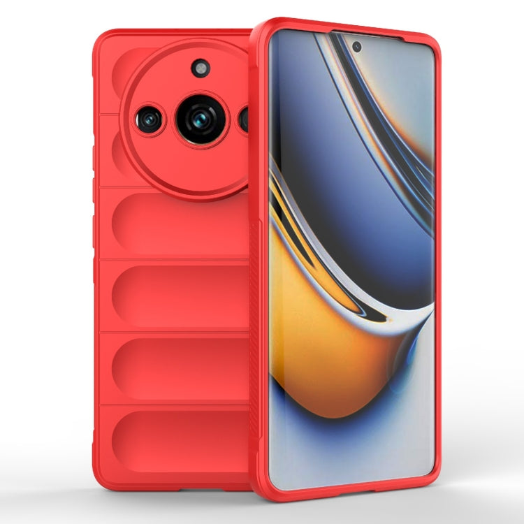 For Realme 11 Pro 5G/11 Pro+ 5G Magic Shield TPU + Flannel Phone Case(Red) - Realme Cases by PMC TechLife | Online Shopping South Africa | PMC TechLife | Buy Now Pay Later Mobicred