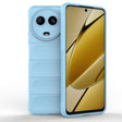 For Realme 11 5G Global Magic Shield TPU + Flannel Phone Case(Light Blue) - Realme Cases by PMC TechLife | Online Shopping South Africa | PMC TechLife | Buy Now Pay Later Mobicred