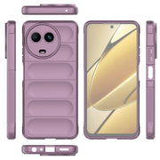 For Realme 11 5G Global Magic Shield TPU + Flannel Phone Case(Purple)