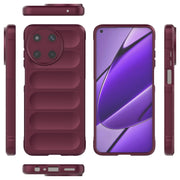 For Realme 11 4G Global Magic Shield TPU + Flannel Phone Case(Dark Green)
