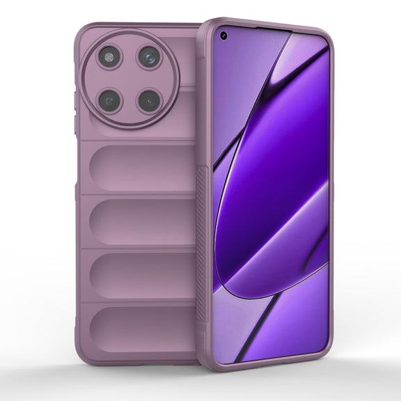 For Realme 11 4G Global Magic Shield TPU + Flannel Phone Case(Purple)