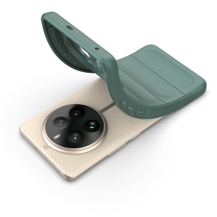 For Realme 12 Pro 5G / 12 Pro+ Magic Shield TPU + Flannel Phone Case(Dark Grey) - Realme Cases by PMC TechLife | Online Shopping South Africa | PMC TechLife | Buy Now Pay Later Mobicred