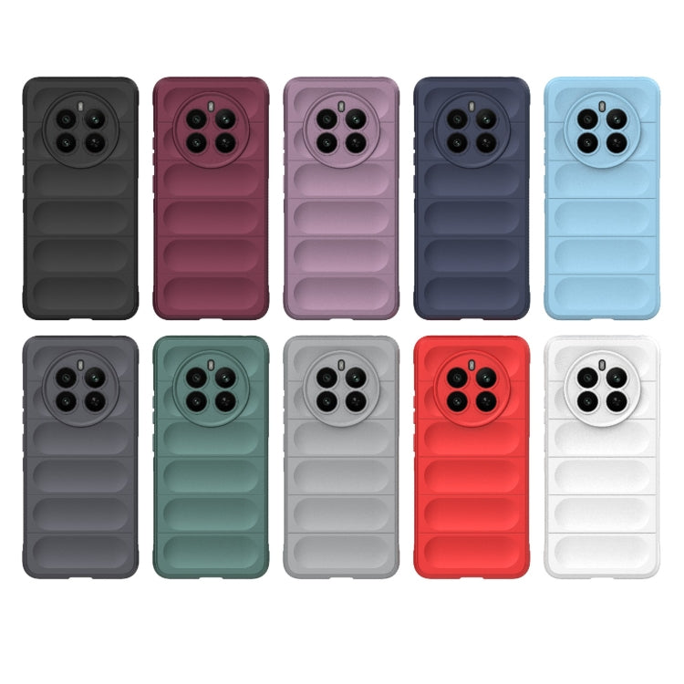 For Realme 12+ 5G Global Magic Shield TPU + Flannel Phone Case(Grey)