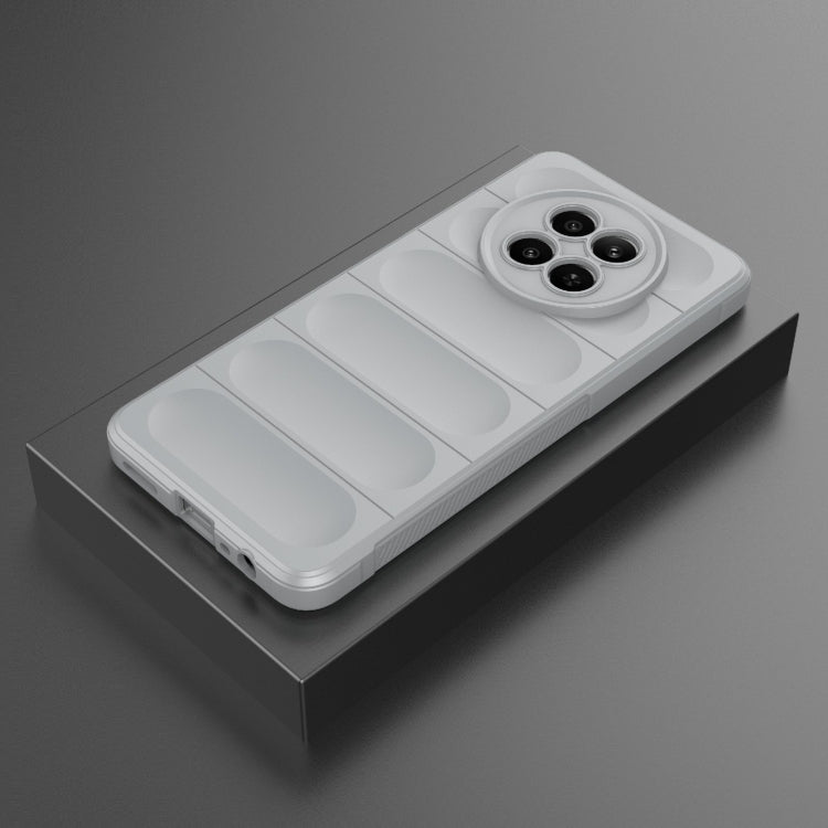 For Realme 12 5G Global Magic Shield TPU + Flannel Phone Case(Grey) - Realme Cases by PMC TechLife | Online Shopping South Africa | PMC TechLife | Buy Now Pay Later Mobicred