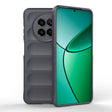 For Realme 12 5G Global Magic Shield TPU + Flannel Phone Case(Dark Grey) - Realme Cases by PMC TechLife | Online Shopping South Africa | PMC TechLife | Buy Now Pay Later Mobicred