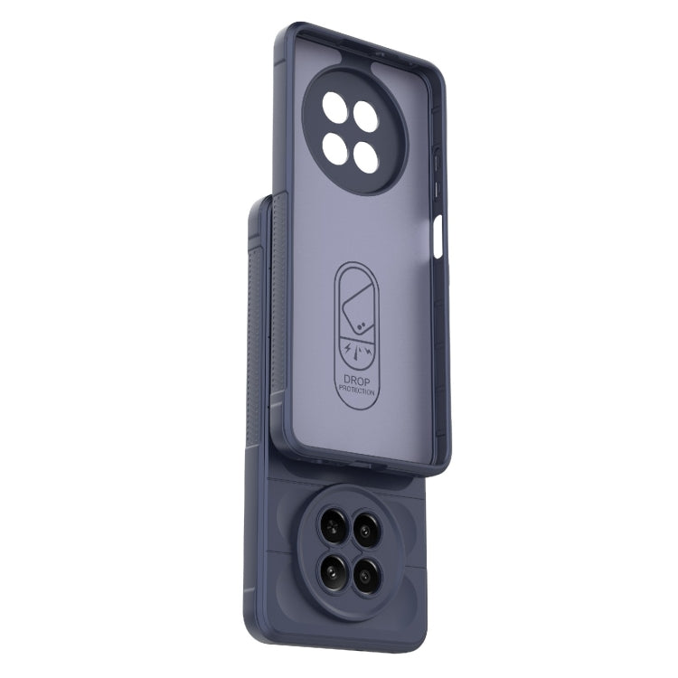 For Realme 12 5G Global Magic Shield TPU + Flannel Phone Case(Dark Blue) - Realme Cases by PMC TechLife | Online Shopping South Africa | PMC TechLife | Buy Now Pay Later Mobicred