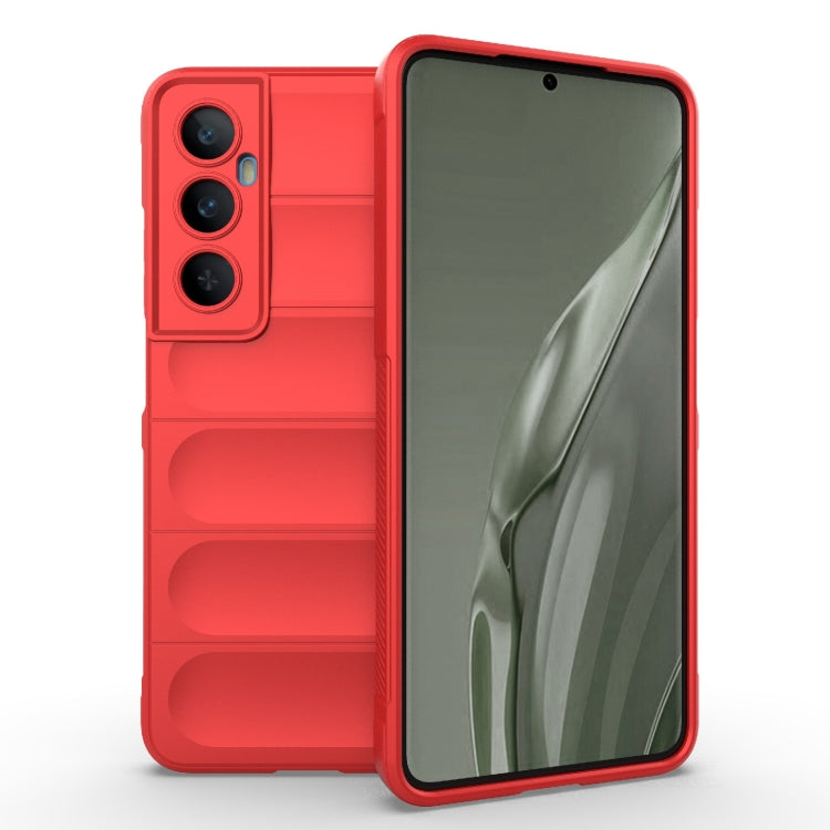 For Realme C65 4G Global Magic Shield TPU + Flannel Phone Case(Red) - Realme Cases by PMC TechLife | Online Shopping South Africa | PMC TechLife | Buy Now Pay Later Mobicred