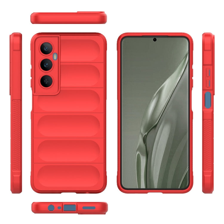 For Realme C65 4G Global Magic Shield TPU + Flannel Phone Case(Red) - Realme Cases by PMC TechLife | Online Shopping South Africa | PMC TechLife | Buy Now Pay Later Mobicred