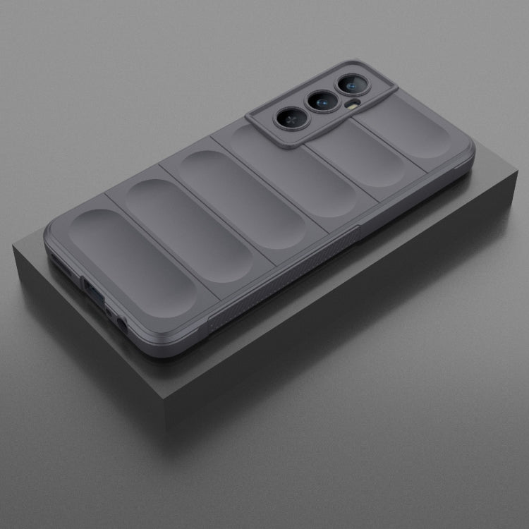 For Realme C65 4G Global Magic Shield TPU + Flannel Phone Case(Dark Grey) - Realme Cases by PMC TechLife | Online Shopping South Africa | PMC TechLife | Buy Now Pay Later Mobicred