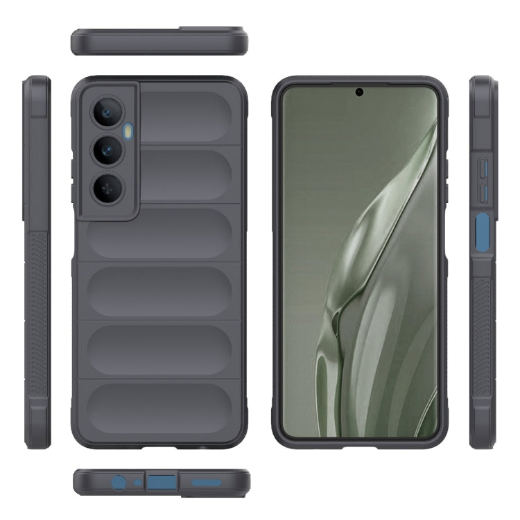 For Realme C65 4G Global Magic Shield TPU + Flannel Phone Case(Dark Grey) - Realme Cases by PMC TechLife | Online Shopping South Africa | PMC TechLife | Buy Now Pay Later Mobicred