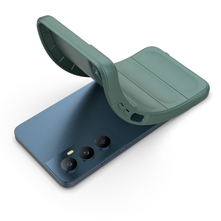 For Realme C65 4G Global Magic Shield TPU + Flannel Phone Case(Light Blue) - Realme Cases by PMC TechLife | Online Shopping South Africa | PMC TechLife | Buy Now Pay Later Mobicred