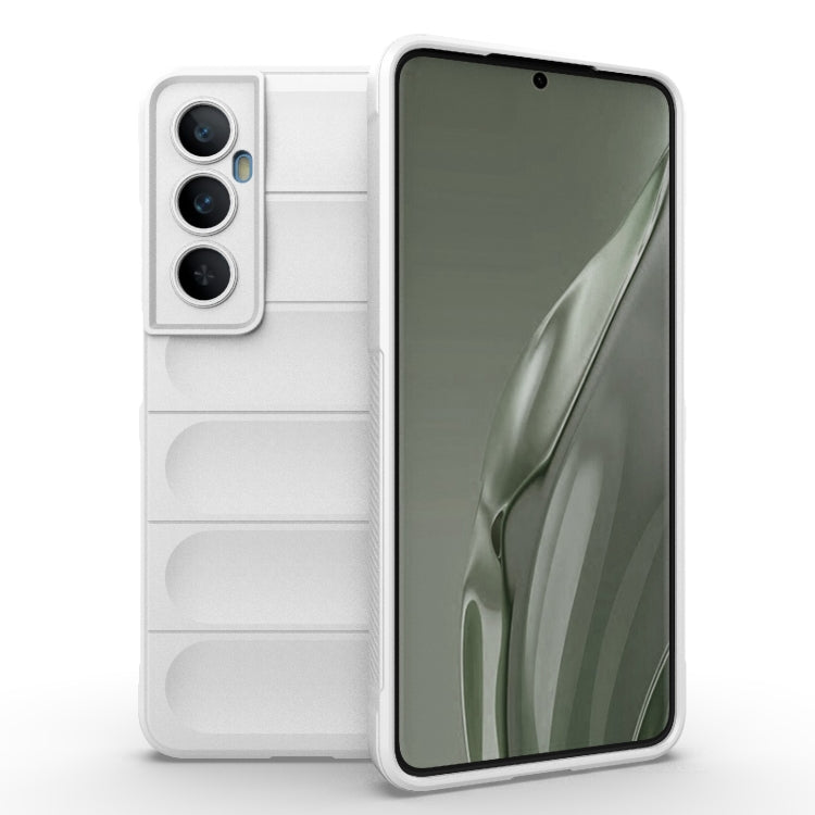 For Realme C65 4G Global Magic Shield TPU + Flannel Phone Case(White) - Realme Cases by PMC TechLife | Online Shopping South Africa | PMC TechLife | Buy Now Pay Later Mobicred