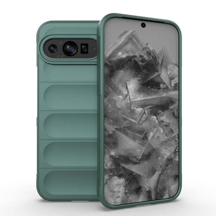 For Google Pixel 9 Pro XL 5G Magic Shield TPU + Flannel Phone Case(Dark Green) - free shipping - PMC TechLife - Order now!