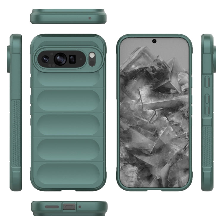 For Google Pixel 9 Pro XL 5G Magic Shield TPU + Flannel Phone Case(Dark Green) - free shipping - PMC TechLife - Order now!