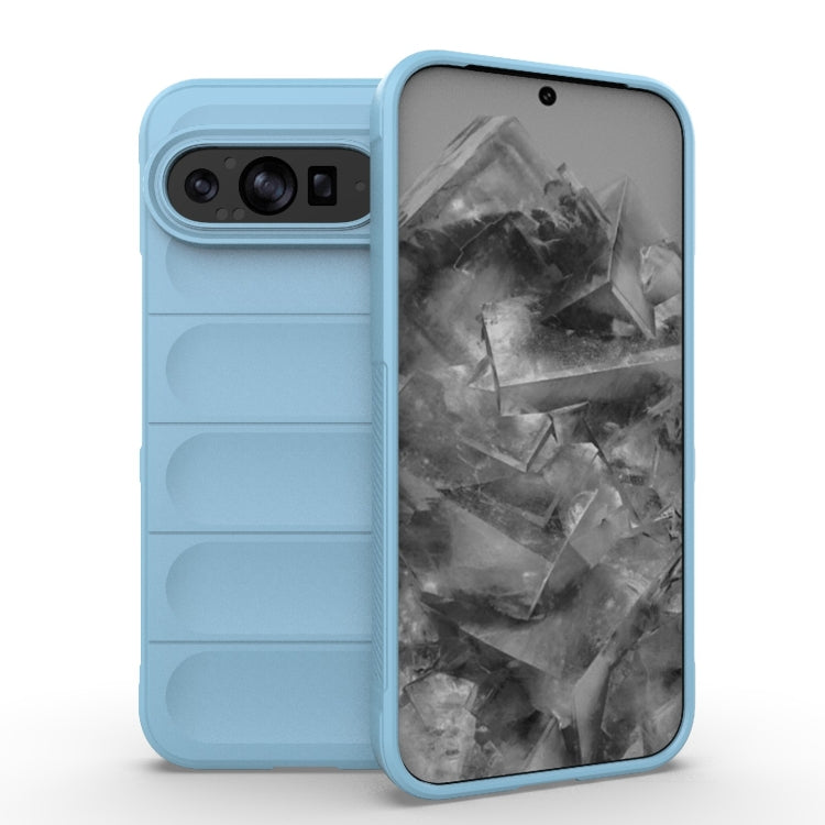 For Google Pixel 9 Pro XL 5G Magic Shield TPU + Flannel Phone Case(Light Blue) - Google Cases by PMC TechLife | Online Shopping South Africa | PMC TechLife | Buy Now Pay Later Mobicred