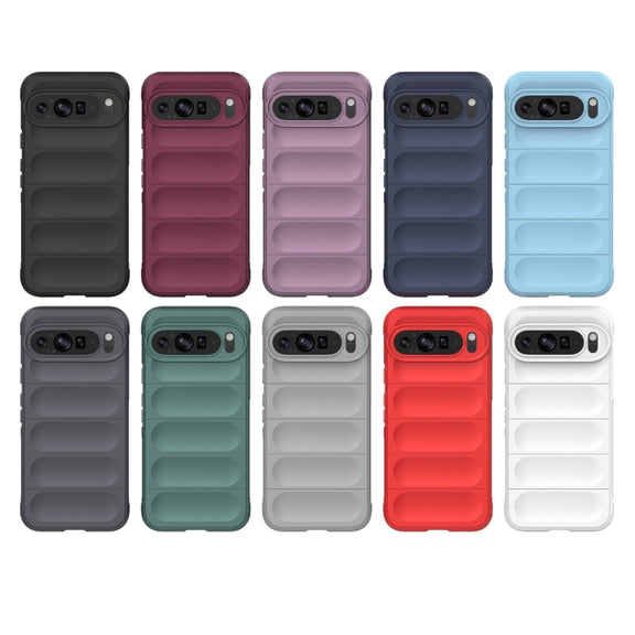 For Google Pixel 9 Pro XL 5G Magic Shield TPU + Flannel Phone Case(Light Blue)