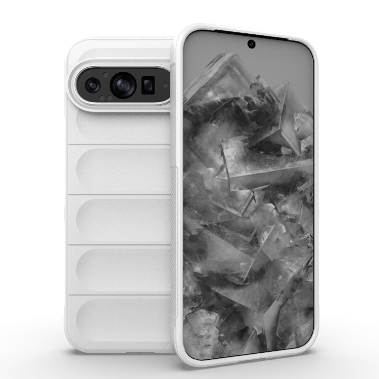 For Google Pixel 9 Pro XL 5G Magic Shield TPU + Flannel Phone Case(White) - Google Cases by PMC TechLife | Online Shopping South Africa | PMC TechLife | Buy Now Pay Later Mobicred