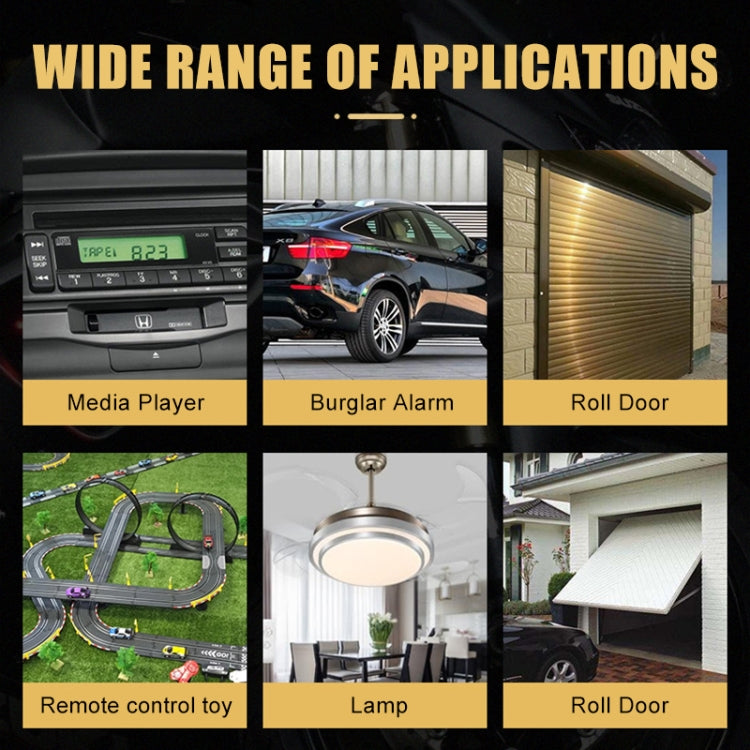 433MHz Copy Code 2pcs For Maserati Four-button Anti-theft Alarm Wireless Key Remote Control - Remote Control by PMC TechLife | Online Shopping South Africa | PMC TechLife | Buy Now Pay Later Mobicred