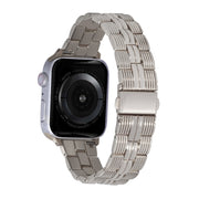 3-Beads Stripe Metal Watch Band For Apple Watch Ultra 2 49mm(Starlight)