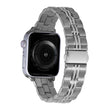 3-Beads Stripe Metal Watch Band For Apple Watch 9 45mm(Silver) - free shipping - PMc TechLife - Order now!