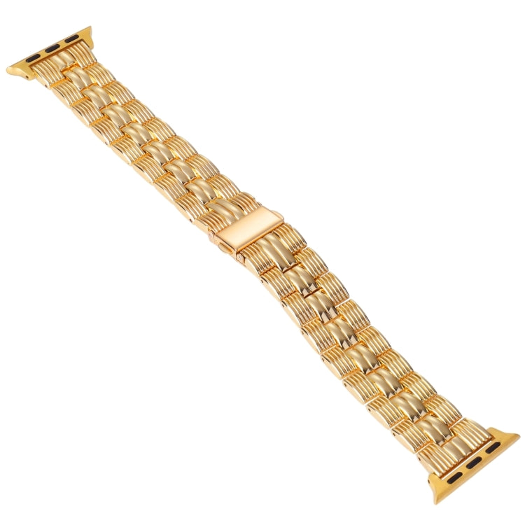 3-Beads Stripe Metal Watch Band For Apple Watch Series 10 42mm(Gold) - free shipping - PMc TechLife - Order now!