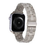 3-Beads Stripe Metal Watch Band For Apple Watch Series 10 42mm(Starlight)