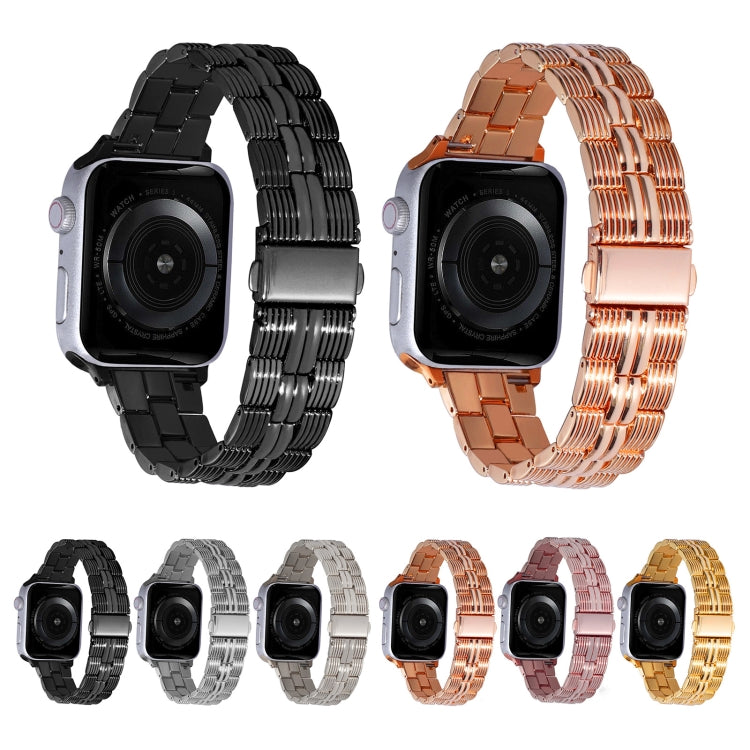 3-Beads Stripe Metal Watch Band For Apple Watch Ultra 2 49mm(Starlight)