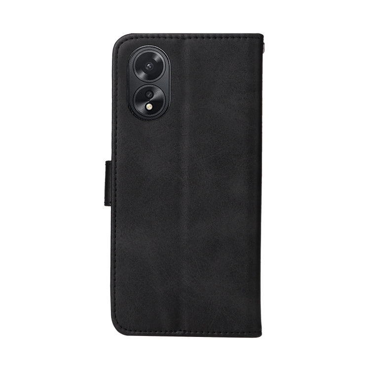 For OPPO A38 4G / A18 4G Global Classic Calf Texture Flip Leather Phone Case(Black) - A38 Cases by PMC TechLife | Online Shopping South Africa | PMC TechLife