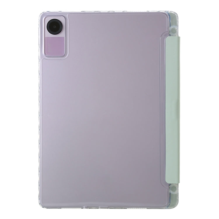 For Xiaomi Redmi Pad SE Clear Acrylic Deformation Leather Tablet Case(Green) - More Tablet Cases by PMC TechLife | Online Shopping South Africa | PMC TechLife