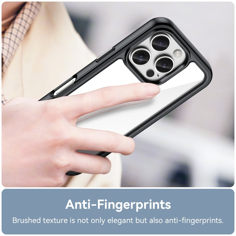 For iPhone 16 Pro Colorful Series Acrylic + TPU Phone Case(Black) - iPhone 16 Pro Cases by PMC TechLife | Online Shopping South Africa | PMC TechLife | Buy Now Pay Later Mobicred