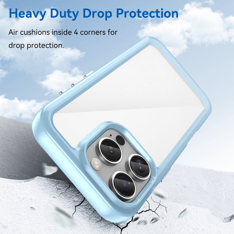 For iPhone 16 Pro Colorful Series Acrylic + TPU Phone Case(Blue) - iPhone 16 Pro Cases by PMC TechLife | Online Shopping South Africa | PMC TechLife | Buy Now Pay Later Mobicred