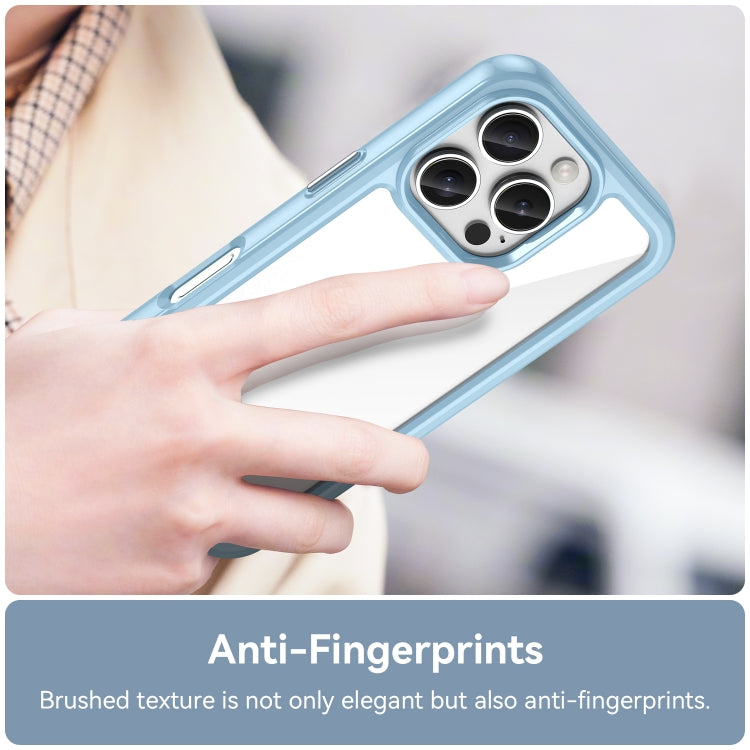 For iPhone 16 Pro Colorful Series Acrylic + TPU Phone Case(Blue) - iPhone 16 Pro Cases by PMC TechLife | Online Shopping South Africa | PMC TechLife | Buy Now Pay Later Mobicred