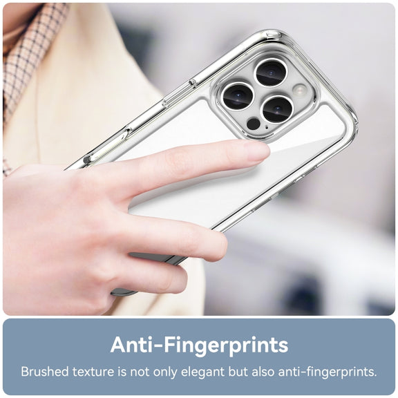 For iPhone 16 Pro Colorful Series Acrylic + TPU Phone Case(Transparent)
