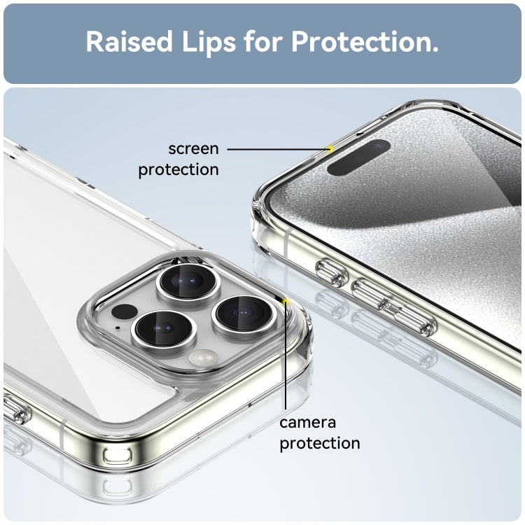 For iPhone 16 Pro Colorful Series Acrylic + TPU Phone Case(Transparent)