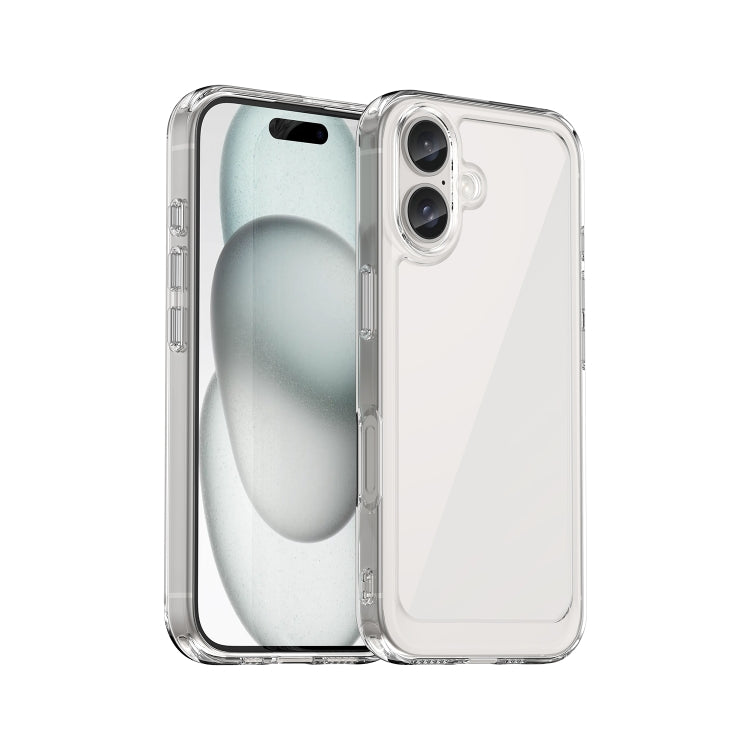 For iPhone 16 Plus Colorful Series Acrylic + TPU Phone Case(Transparent) - iPhone 16 Plus Cases by PMC TechLife | Online Shopping South Africa | PMC TechLife | Buy Now Pay Later Mobicred