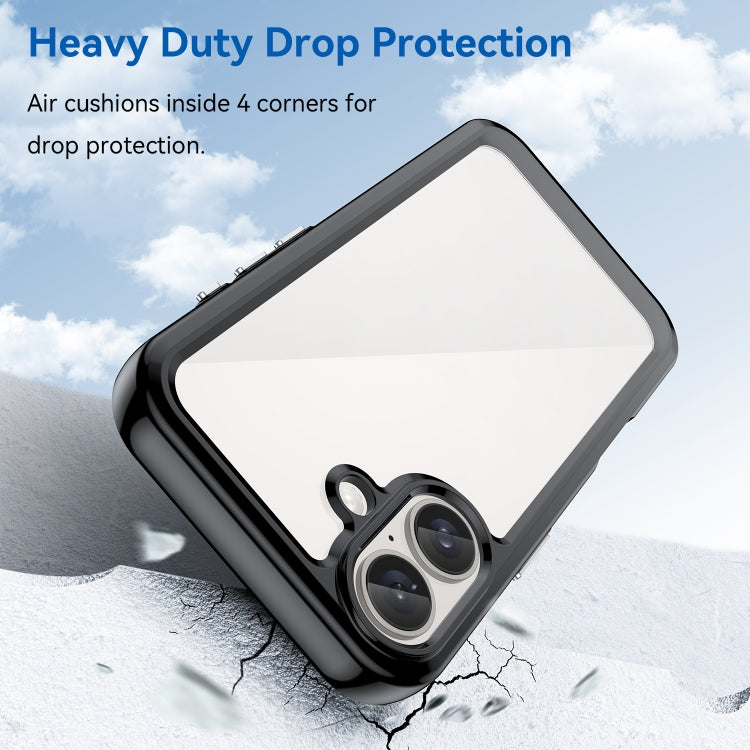 For iPhone 16 Colorful Series Acrylic + TPU Phone Case(Black) - free shipping - PMC TechLife - Order now!