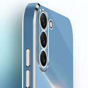 For Samsung Galaxy S24 5G XINLI Straight Edge 6D Electroplate TPU Phone Case(Celestial Blue)