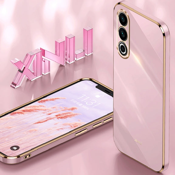 For Meizu 20 5G XINLI Straight Edge 6D Electroplate TPU Phone Case(White)