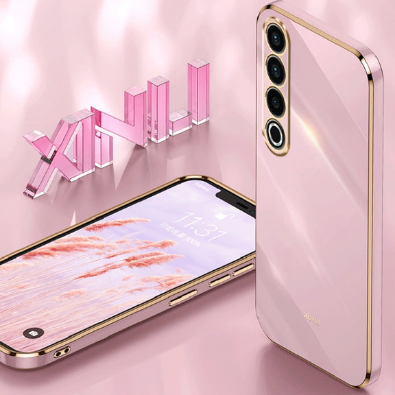 For Meizu 20 Pro 5G XINLI Straight Edge 6D Electroplate TPU Phone Case(Black)