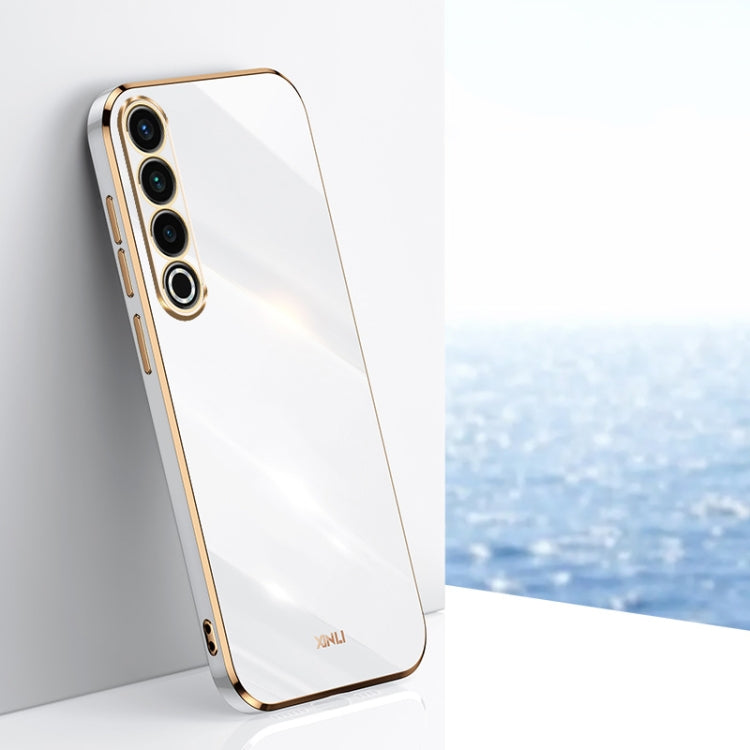 For Meizu 20 Pro 5G XINLI Straight Edge 6D Electroplate TPU Phone Case(White) - free shipping - PMC Jewellery - Order now!