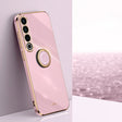 For Meizu 20 Pro 5G XINLI Straight Edge 6D Electroplate TPU Phone Case with Ring Holder(Cherry Purple) - Meizu by XINLI | Online Shopping South Africa | PMC TechLife | Buy Now Pay Later Mobicred