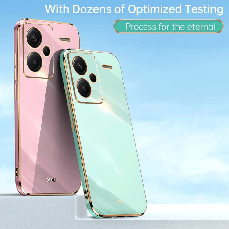 For Xiaomi Redmi Note 13 Pro+ XINLI Straight Edge 6D Electroplate TPU Phone Case(White) - Xiaomi Cases by XINLI | Online Shopping South Africa | PMC TechLife | Buy Now Pay Later Mobicred