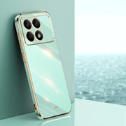 For Xiaomi Redmi K70 XINLI Straight Edge 6D Electroplate TPU Phone Case(Mint Green)
