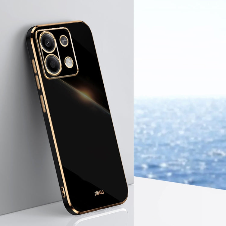 For Xiaomi Redmi Note 13 Pro 4G XINLI Straight Edge 6D Electroplate TPU Phone Case(Black) - Note 13 Pro Cases by XINLI | Online Shopping South Africa | PMC TechLife