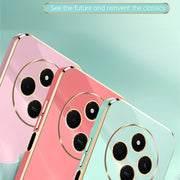 For Redmi 14 4G XINLI Straight Edge 6D Electroplate TPU Phone Case(Mint Green)