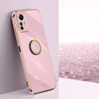 For Xiaomi Redmi Note 12S 4G XINLI Straight Edge 6D Electroplate TPU Phone Case with Ring Holder(Cherry Purple) - Xiaomi Cases by XINLI | Online Shopping South Africa | PMC TechLife | Buy Now Pay Later Mobicred