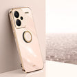 For Xiaomi Redmi Note 13 Pro+ XINLI Straight Edge 6D Electroplate TPU Phone Case with Ring Holder(Pink) - Note 13 Pro+ Cases by XINLI | Online Shopping South Africa | PMC TechLife | Buy Now Pay Later Mobicred