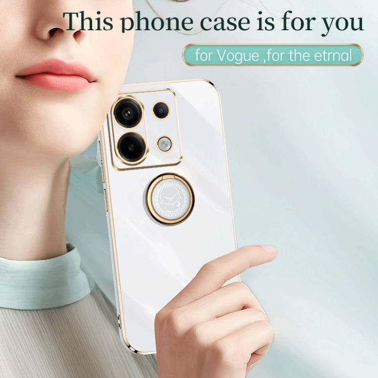 For Xiaomi Redmi Note 13 Pro XINLI Straight Edge 6D Electroplate TPU Phone Case with Ring Holder(Pink) - free shipping - PMC TechLife - Order now!