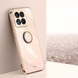 For Xiaomi 14 XINLI Straight Edge 6D Electroplate TPU Phone Case with Ring Holder(Pink) - free shipping - PMC Jewellery - Order now!