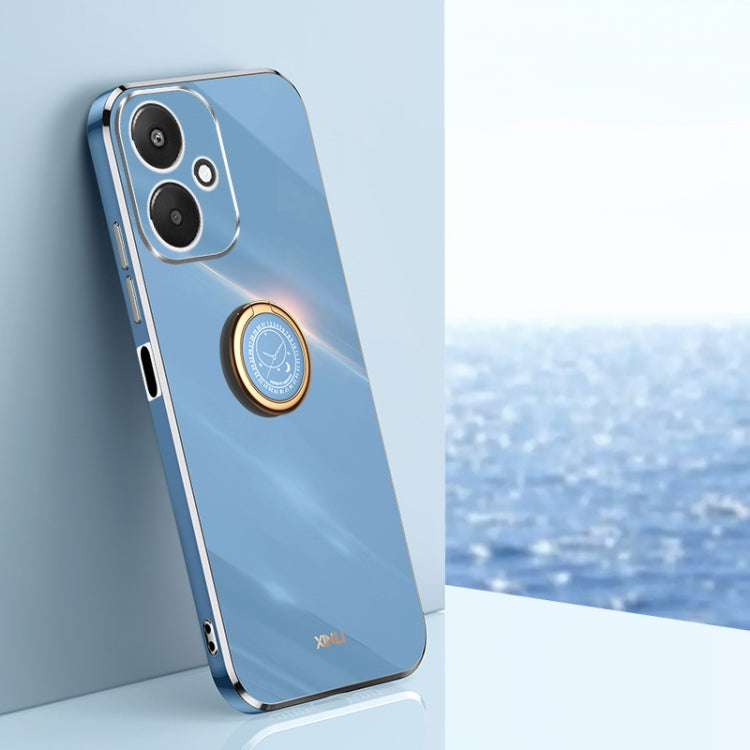 For Xiaomi Redmi 13C 5G XINLI Straight Edge 6D Electroplate TPU Phone Case with Ring Holder(Celestial Blue) - free shipping - PMC TechLife - Order now!